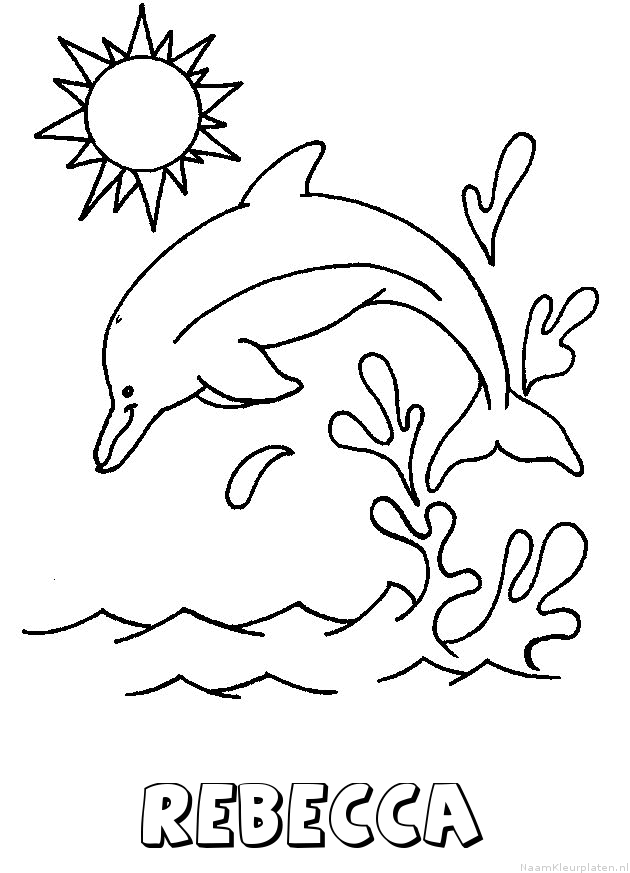 Rebecca dolfijn kleurplaat