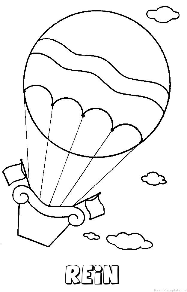 Rein luchtballon kleurplaat