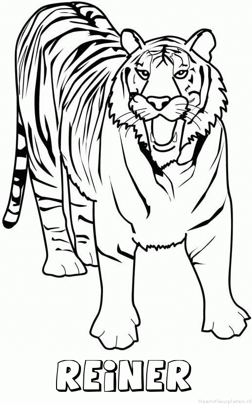 Reiner tijger 2 kleurplaat