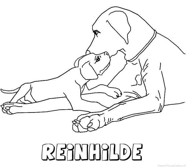 Reinhilde hond puppy kleurplaat