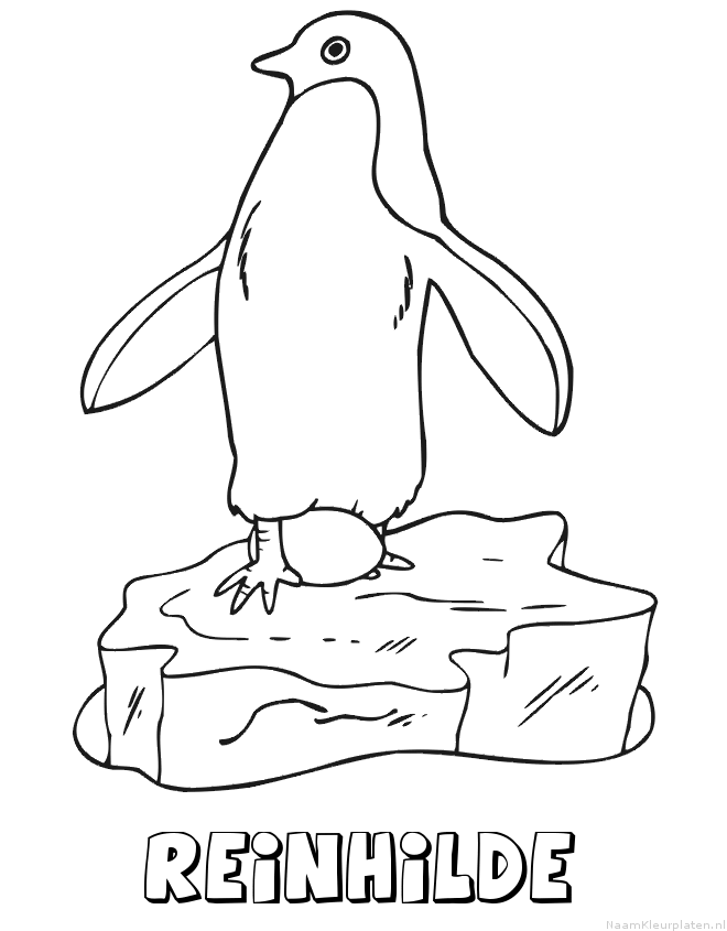 Reinhilde pinguin kleurplaat