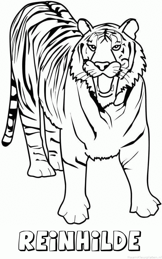 Reinhilde tijger 2 kleurplaat