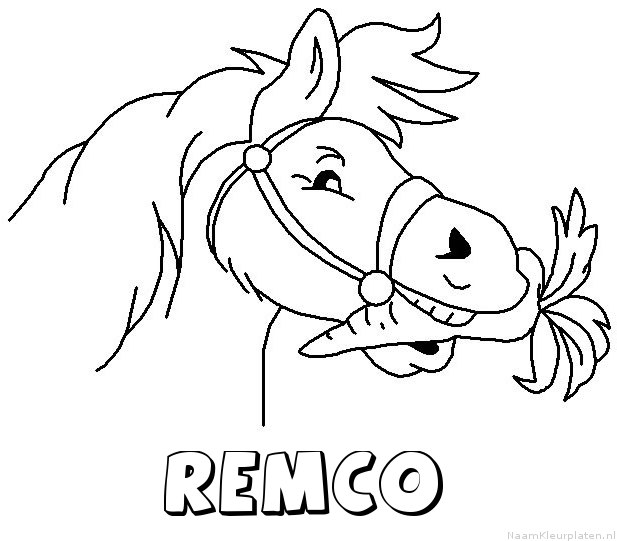 Remco paard van sinterklaas kleurplaat