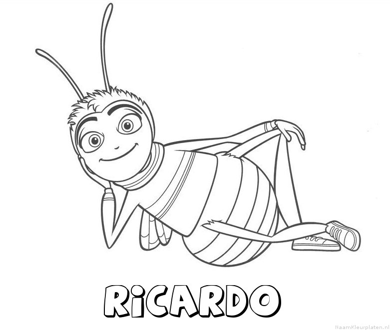 Ricardo bee movie kleurplaat