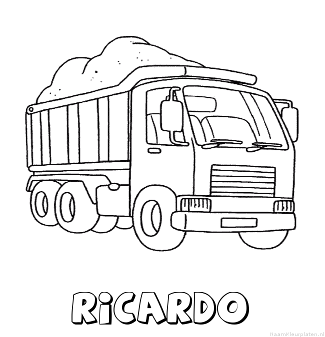 Ricardo vrachtwagen kleurplaat