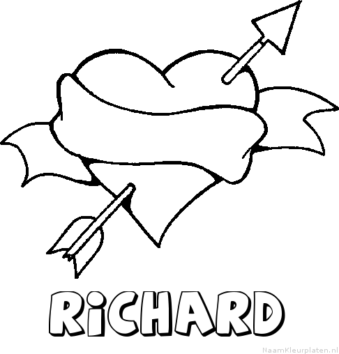 Richard liefde kleurplaat