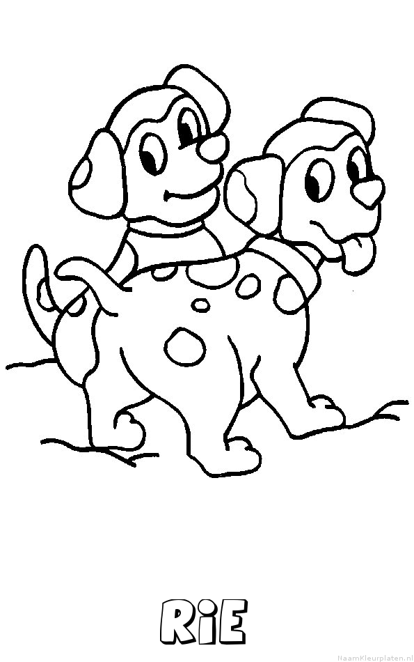 Rie hond puppies kleurplaat