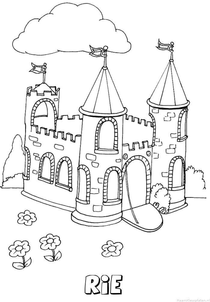Rie kasteel kleurplaat