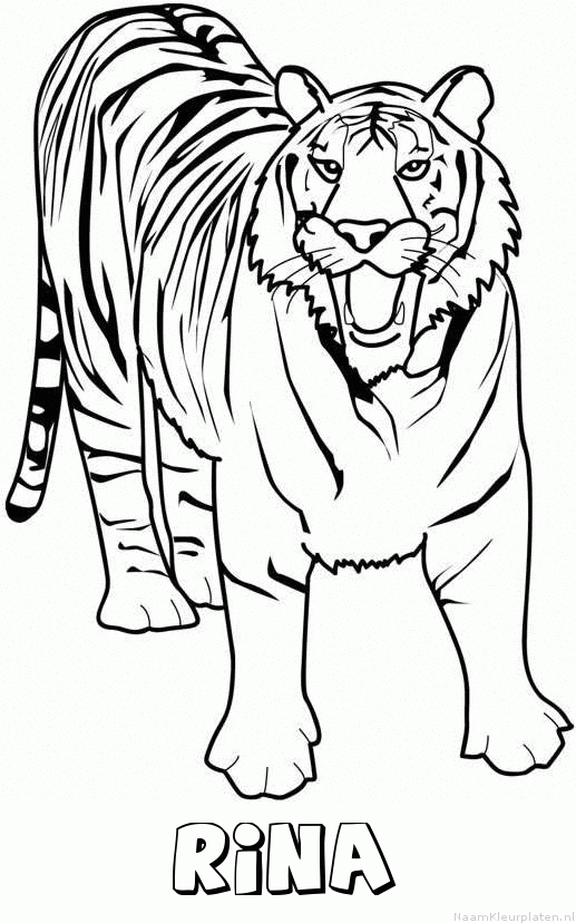 Rina tijger 2 kleurplaat