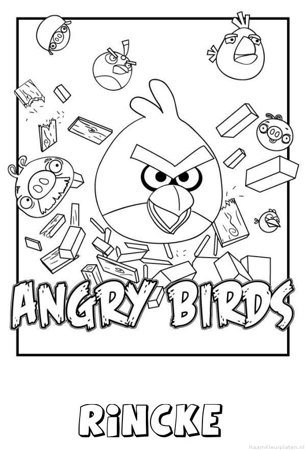 Rincke angry birds kleurplaat