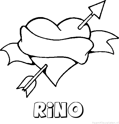 Rino liefde kleurplaat