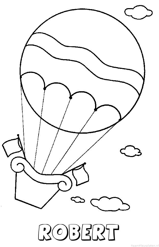 Robert luchtballon kleurplaat