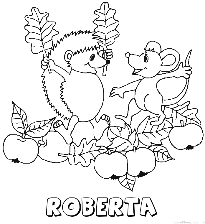 Roberta egel kleurplaat