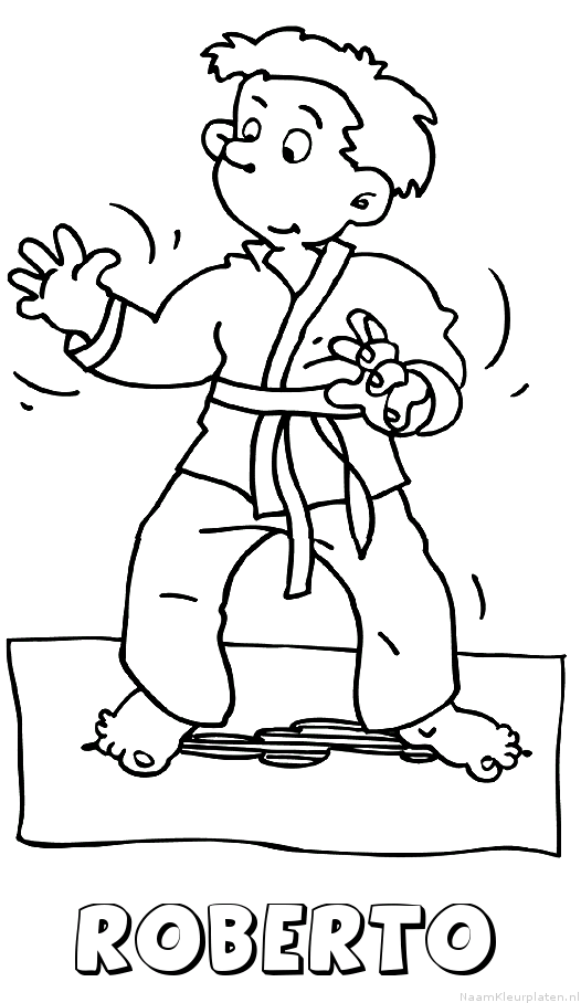 Roberto judo kleurplaat