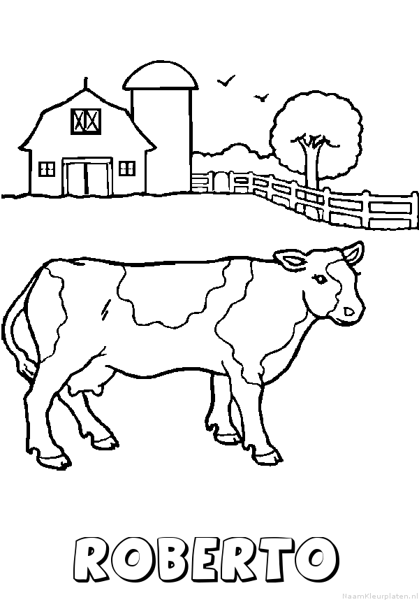 Roberto koe kleurplaat