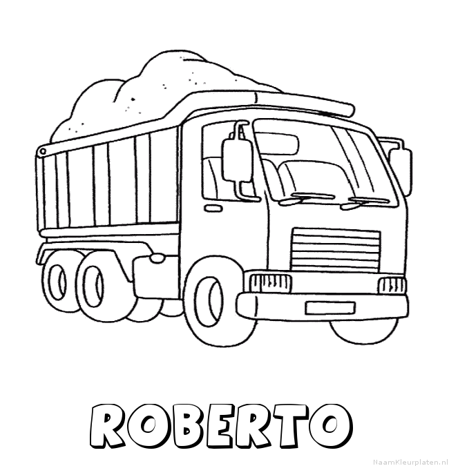 Roberto vrachtwagen kleurplaat