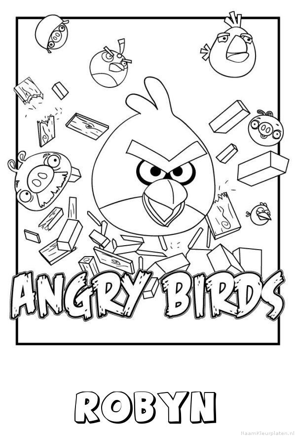 Robyn angry birds kleurplaat