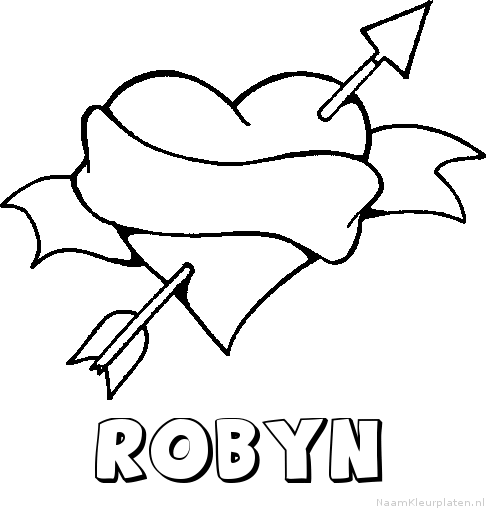 Robyn liefde kleurplaat