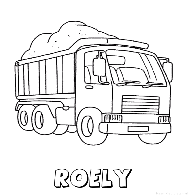 Roely vrachtwagen kleurplaat