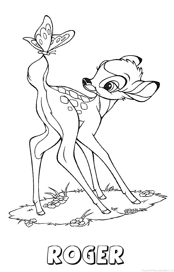 Roger bambi kleurplaat
