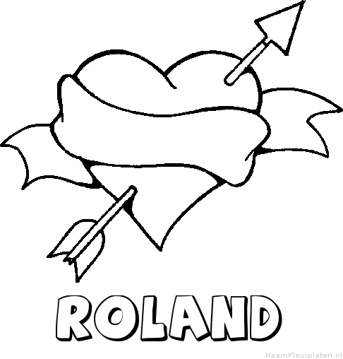 Roland liefde kleurplaat