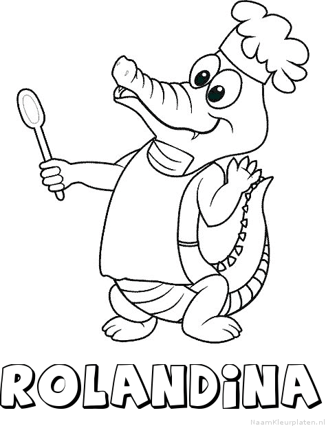 Rolandina krokodil kleurplaat