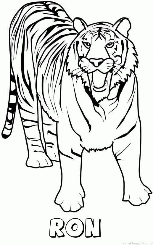 Ron tijger 2 kleurplaat