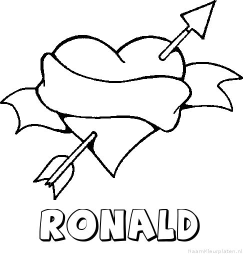 Ronald liefde kleurplaat