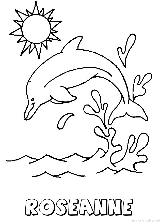 Roseanne dolfijn kleurplaat