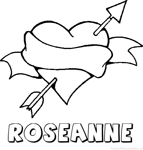 Roseanne liefde kleurplaat