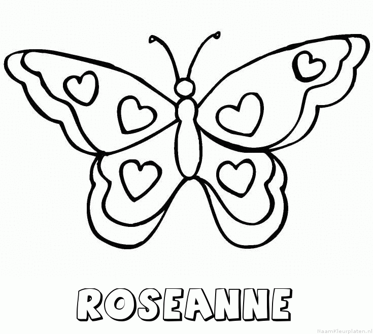 Roseanne vlinder hartjes