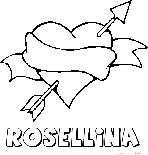 Rosellina liefde kleurplaat
