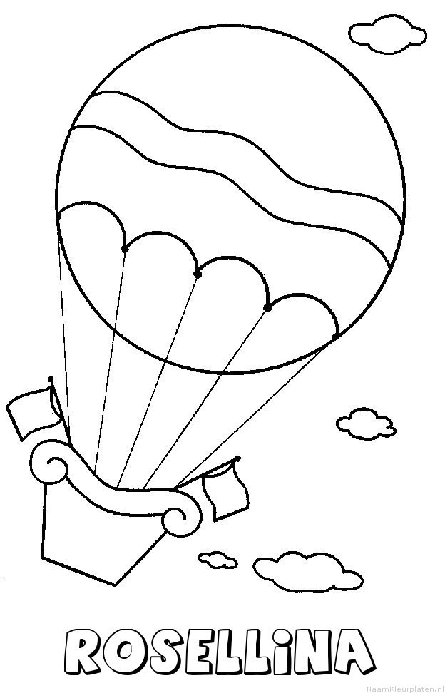 Rosellina luchtballon kleurplaat