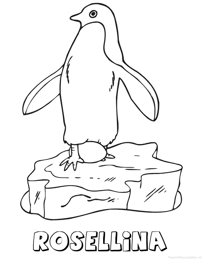 Rosellina pinguin kleurplaat
