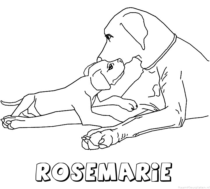 Rosemarie hond puppy kleurplaat