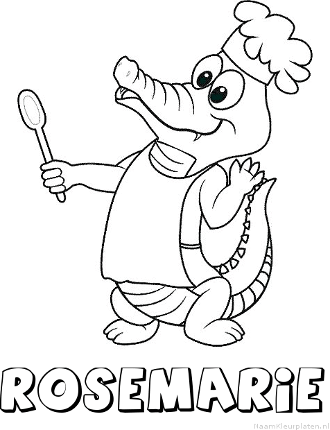 Rosemarie krokodil kleurplaat