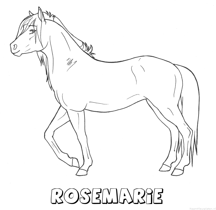 Rosemarie paard kleurplaat