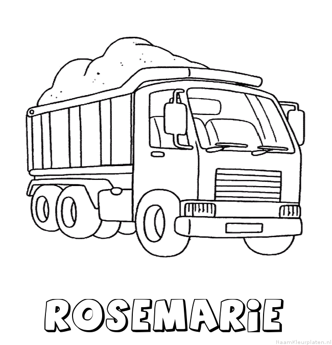 Rosemarie vrachtwagen kleurplaat