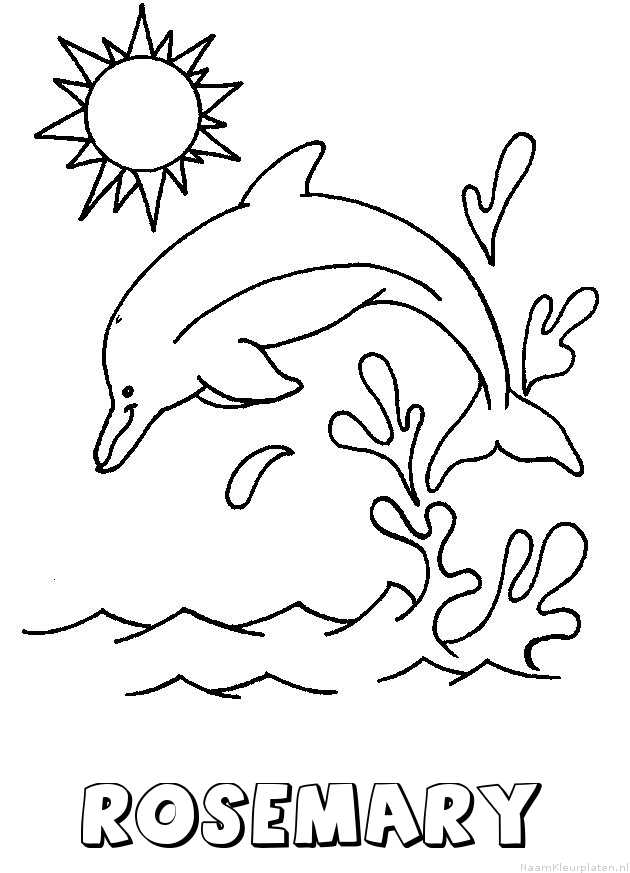 Rosemary dolfijn kleurplaat