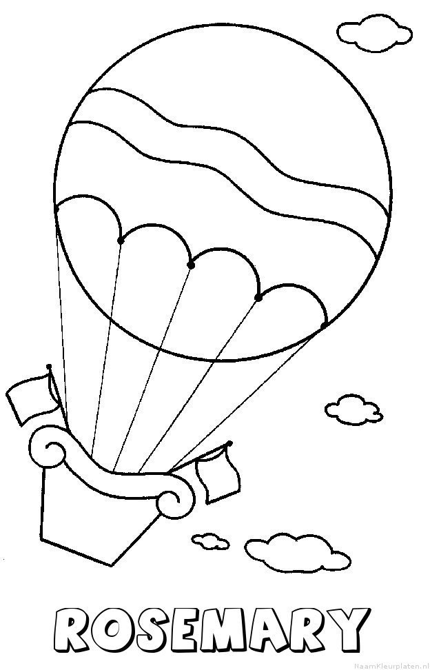 Rosemary luchtballon kleurplaat