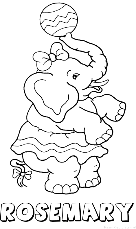 Rosemary olifant kleurplaat