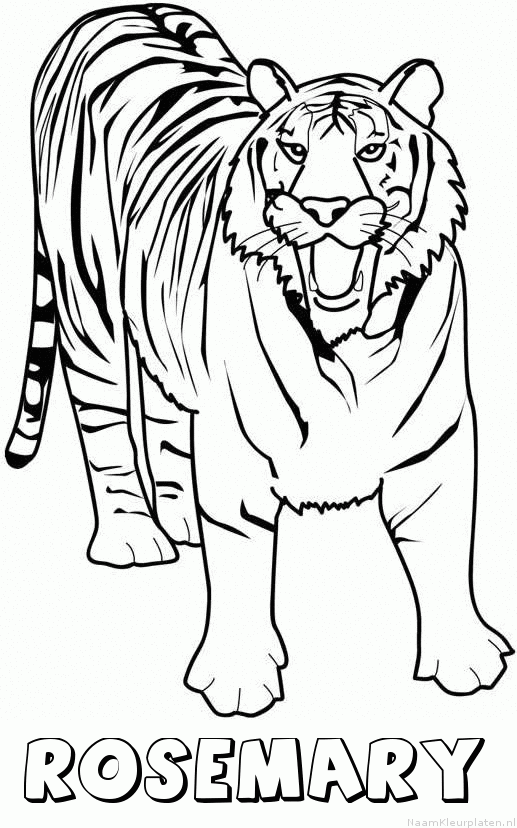 Rosemary tijger 2 kleurplaat