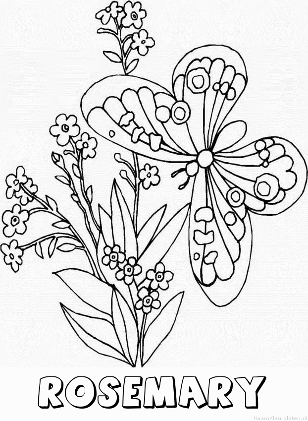 Rosemary vlinder kleurplaat