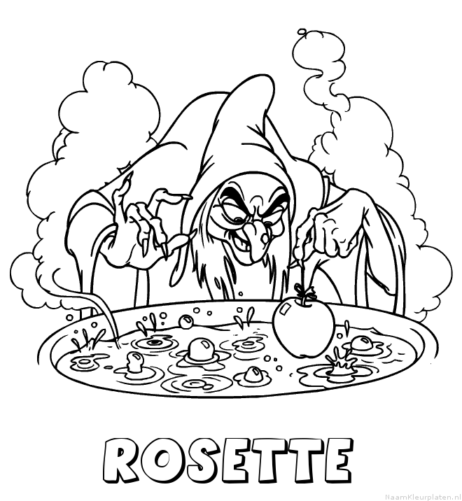 Rosette heks kleurplaat