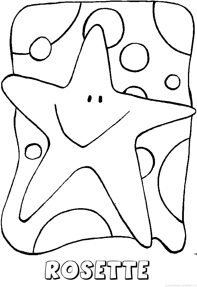 Rosette ster kleurplaat