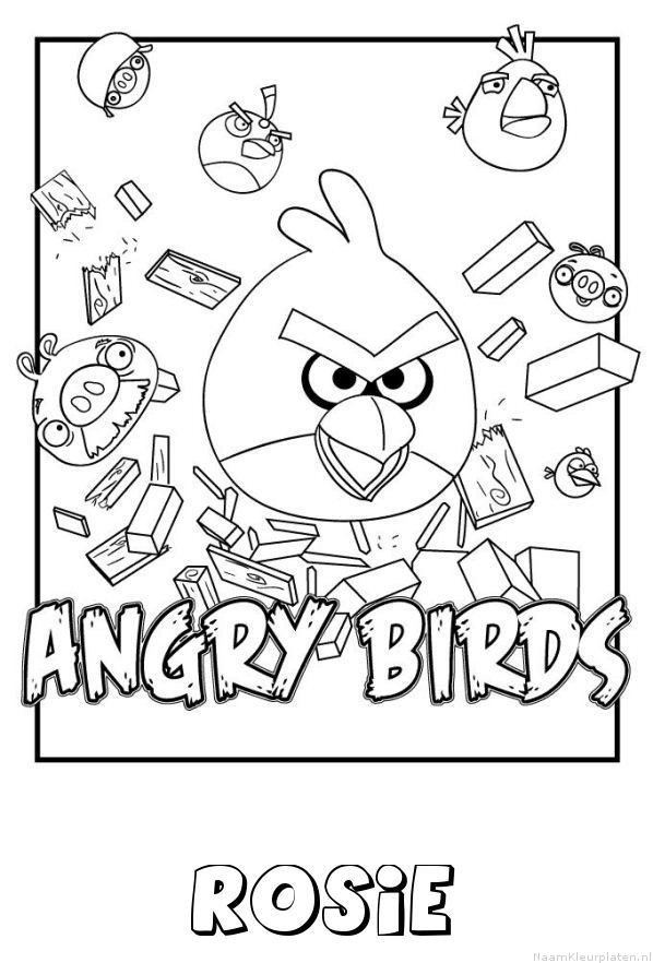 Rosie angry birds kleurplaat