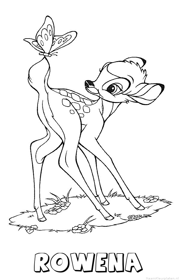 Rowena bambi kleurplaat