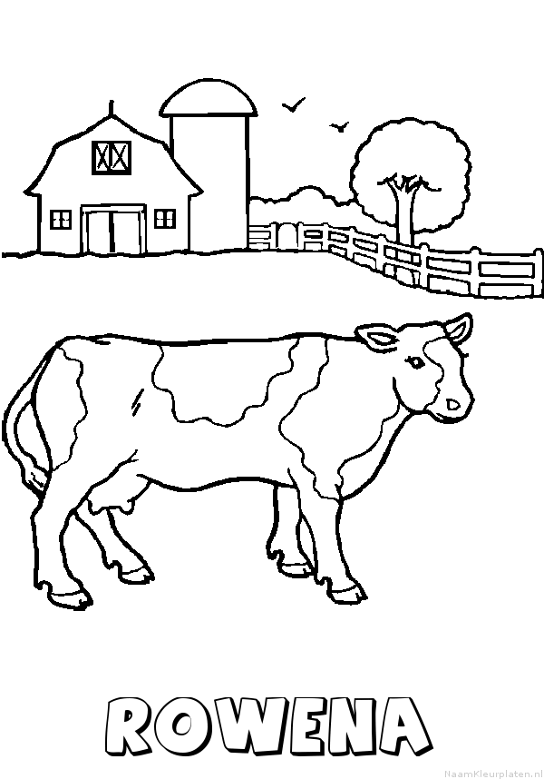 Rowena koe kleurplaat