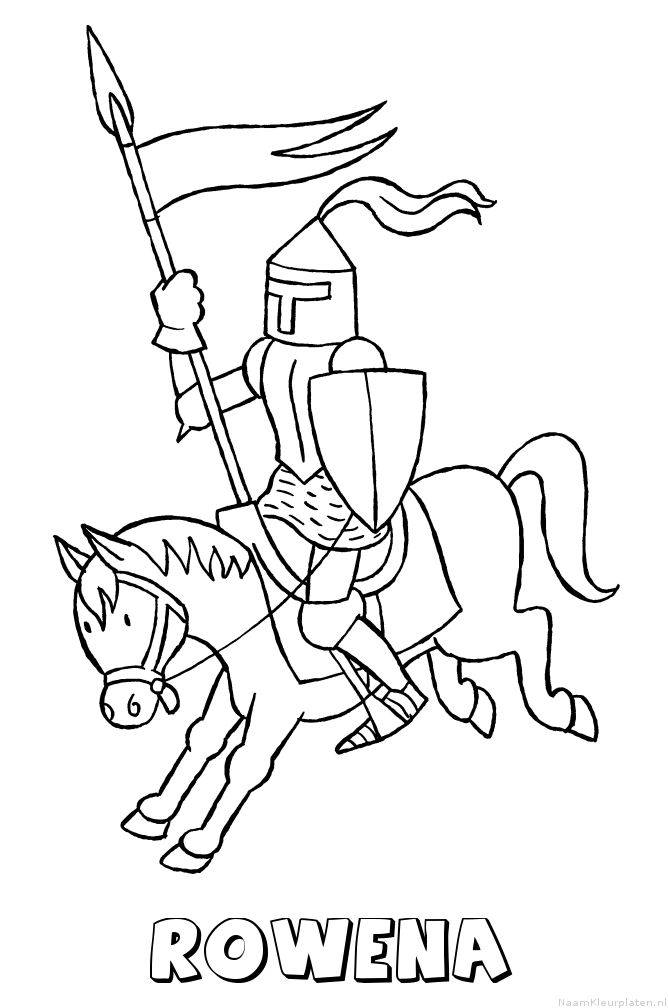 Rowena ridder kleurplaat