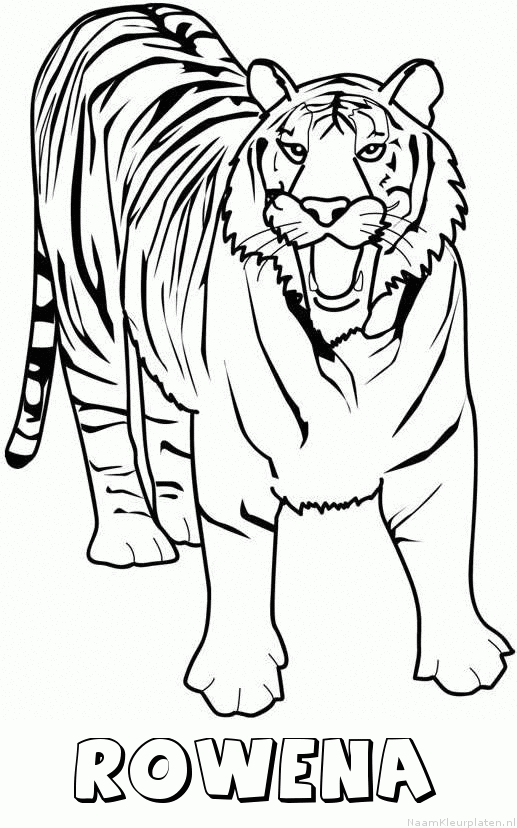 Rowena tijger 2 kleurplaat